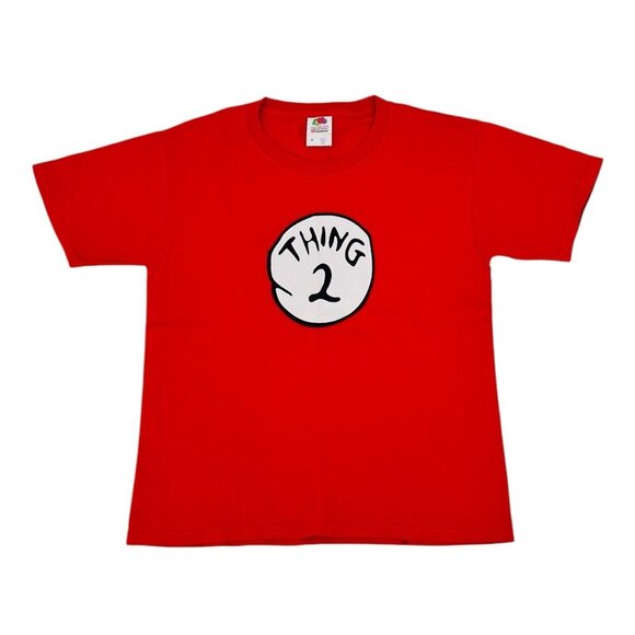 Dr Seuss Thing 2 Red T-Shirt Youth Unisex Size Medium 8-10 Short Sleeve Tee - Picture 1 of 6